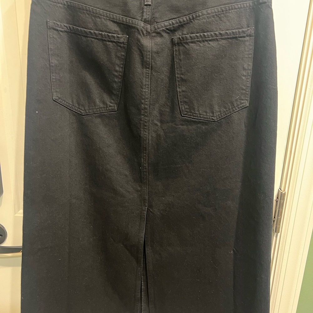Agolde Della black denim midi skirt - Picture 3 of 4